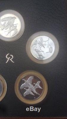 1970 Franklin Mint Roberts Birds Sterling Silver Medal Coins