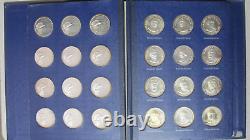 1970 Franklin Mint Solid. 925 Sterling Silver 38pc. Presidential Proof Medal Set