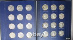 1970 Franklin Mint Solid. 925 Sterling Silver 38pc. Presidential Proof Medal Set