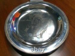 1970 Franklin Mint Sterling Bringing Home the Tree by Norman Rockwell Plate