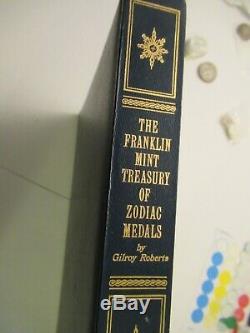 1970 Franklin Mint Sterling Silver Treasury of Zodiac Medals, 12 medals, COA