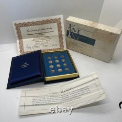 1970 Franklin Mint Treasury of Zodiac Medals Sterling Silver Mini-Coin Proof Set