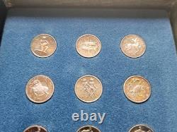 1970 Franklin Mint Treasury of Zodiac Medals Sterling Silver Mini-Coin Proof Set