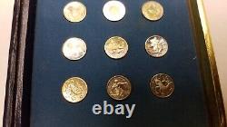 1970 Franklin Mint Treasury of Zodiac Medals Sterling Silver Mini-Coin Proof Set