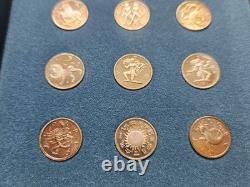 1970 Franklin Mint Treasury of Zodiac Medals Sterling Silver Mini-Coin Proof Set