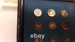 1970 Franklin Mint Treasury of Zodiac Medals Sterling Silver Mini-Coin Proof Set