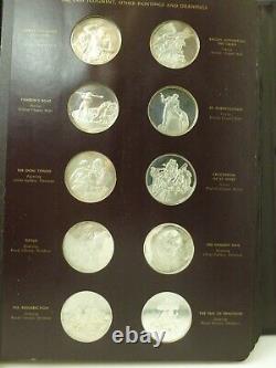 1970 Sterling Silver Franklin Mint The Genius Of Michelangelo Complete 60pc Book