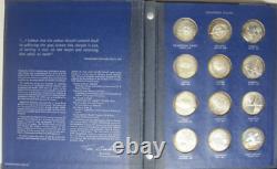 1970 The Franklin Mint America in Space 24pc. 925 Sterling Silver Proof Medals
