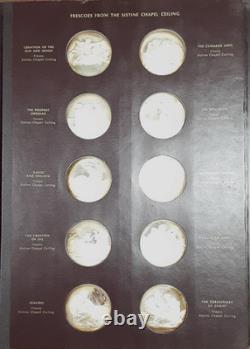 1970's Franklin Mint. 925 Silver Proof Medals Genius of Michaelangelo in Binder