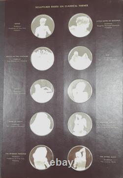 1970's Franklin Mint. 925 Silver Proof Medals Genius of Michaelangelo in Binder