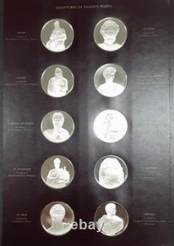 1970's Franklin Mint. 925 Silver Proof Medals Genius of Michaelangelo in Binder