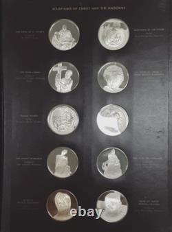 1970's Franklin Mint. 925 Silver Proof Medals Genius of Michaelangelo in Binder