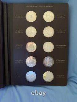 1970's Franklin Mint Genius of Michelangelo Sterling Silver Coin Set in Book