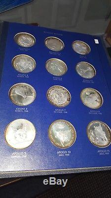 1970s America in Space 24-set Sterling Silver Coins Franklin Mint WithBrochures