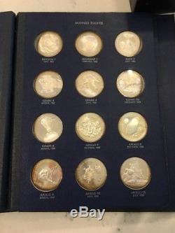 1970s America in Space 36-set Sterling Silver Coins Franklin Mint WithBrochures