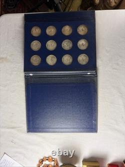 1970s FRANKLIN MINT COLLECTION of 36 PRESIDENT STERLING SILVER COINS in Binder