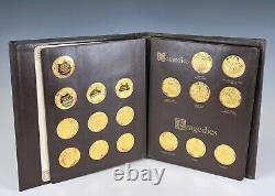 1970s Franklin Mint Gold Sterling Silver William Shakespeare Medal Set Complete