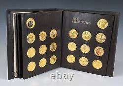 1970s Franklin Mint Gold Sterling Silver William Shakespeare Medal Set Complete