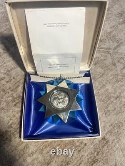 1971 & 1975 Franklin Mint Sterling Silver Christmas Ornament Rare Set