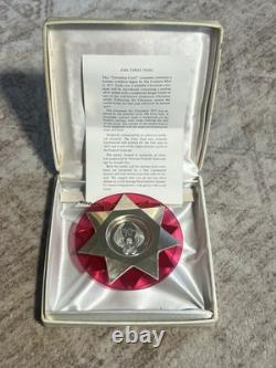 1971 & 1975 Franklin Mint Sterling Silver Christmas Ornament Rare Set