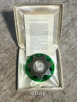 1971 & 1975 Franklin Mint Sterling Silver Christmas Ornament Rare Set