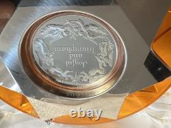 1971 & 1975 Franklin Mint Sterling Silver Christmas Ornament Rare Set