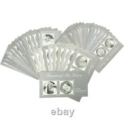 1971-1975 Treasures of the Louvre 50 Silver Medal Set SKUCPC9307