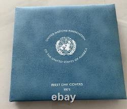 1971-73 United Nations UN Medallic First Day Covers. Complete with orig binders