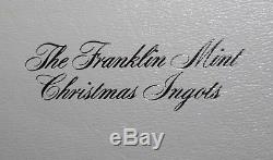 1971-79 Franklin Mint Christmas Ingot Set Sterling Silver