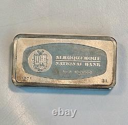 1971 Albuquerque National Bank Sterling Silver Bar 65 Grams