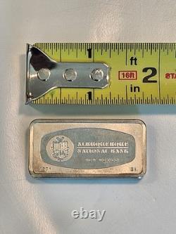 1971 Albuquerque National Bank Sterling Silver Bar 65 Grams