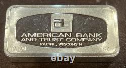 1971 Franklin Mint 1000 Grain Silver Bar Bankmarked American Bank Wisconsin