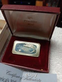1971 Franklin Mint 10TH ANNIVERSARY IN SPACE SILVER
