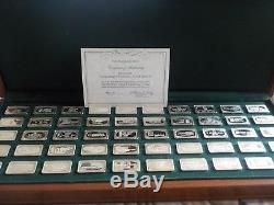 1971 Franklin Mint 50 State Bank Ingots- Complete Set 104 Ozs Sterling Silver