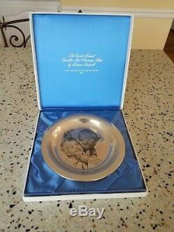1971 Franklin Mint Norman Rockwell Christmas Plate Sterling 173.5 Grams WithBOX