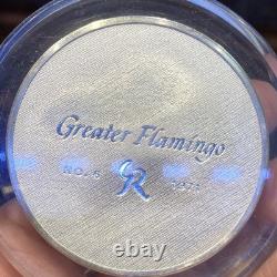 1971 Franklin Mint Robert Bird Greater Flamingo 2ozt Sterling Silver Proof Medal