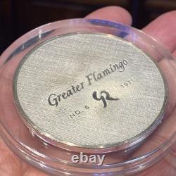 1971 Franklin Mint Robert Bird Greater Flamingo 2ozt Sterling Silver Proof Medal