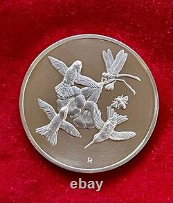 1971 Franklin Mint Robert Bird Ruby-Throated Hummingbird 2.3oz Sterling Medal