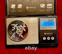 1971 Franklin Mint Robert Bird Ruby-Throated Hummingbird 2.3oz Sterling Medal