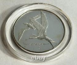 1971 Franklin Mint Roberts Bird Black Skimmers. 925 Sterling Silver 2oz