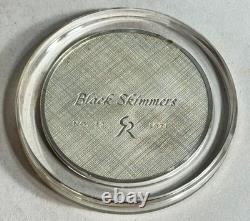 1971 Franklin Mint Roberts Bird Black Skimmers. 925 Sterling Silver 2oz