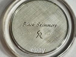 1971 Franklin Mint Roberts Bird Black Skimmers. 925 Sterling Silver 2oz