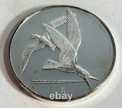 1971 Franklin Mint Roberts Bird Black Skimmers. 925 Sterling Silver 2oz