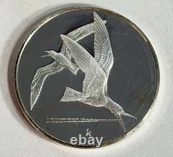 1971 Franklin Mint Roberts Bird Black Skimmers. 925 Sterling Silver 2oz