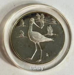 1971 Franklin Mint Roberts Bird No 15 Avocets. 925 Sterling Silver 2 Ounces