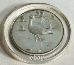 1971 Franklin Mint Roberts Bird No 15 Avocets. 925 Sterling Silver 2 Ounces