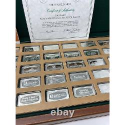 1971 Franklin Mint Set of 50 Bankmarked 1000-Grain Sterling Silver Ingots