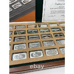 1971 Franklin Mint Set of 50 Bankmarked 1000-Grain Sterling Silver Ingots