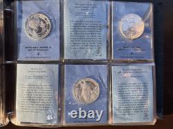 1971 Franklin Mint Special Commemorative Medals Totals 29.5 oz Sterling Silver