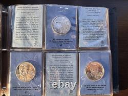 1971 Franklin Mint Special Commemorative Medals Totals 29.5 oz Sterling Silver